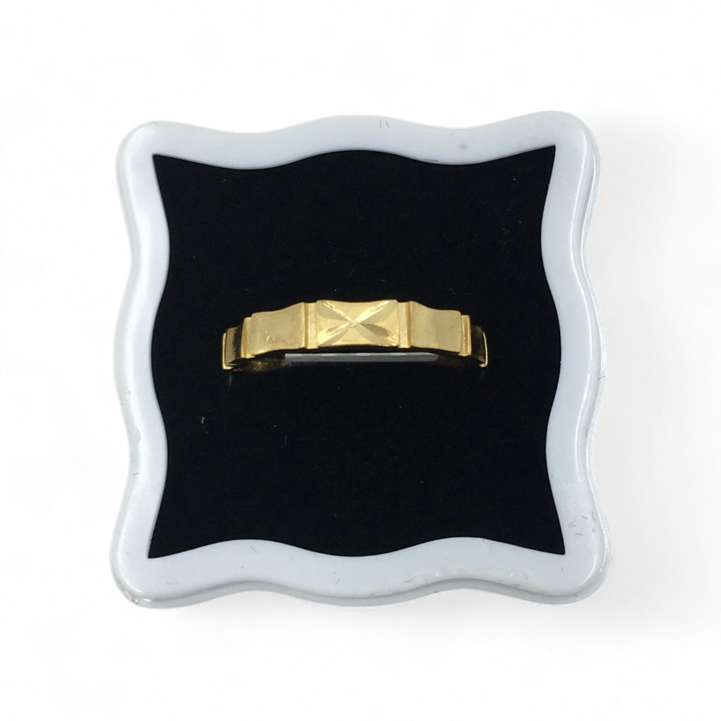 GEOMETRIC CUT GOLD LADIES RING
