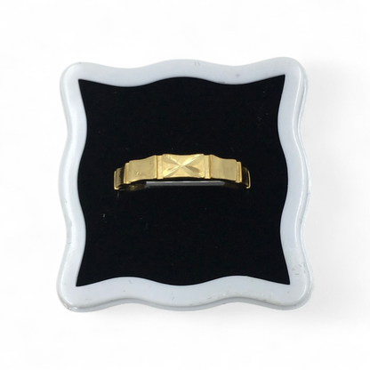 GEOMETRIC CUT GOLD LADIES RING