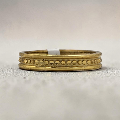 SLIM TEXTURED GOLD RING LADIES RING