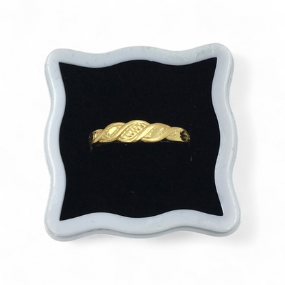 TWISTED BRAID GOLD LADIES RING