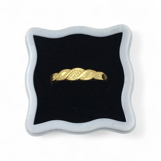 TWISTED BRAID GOLD LADIES RING