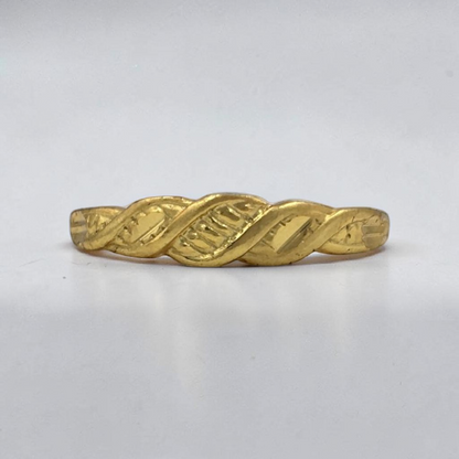 TWISTED BRAID GOLD LADIES RING