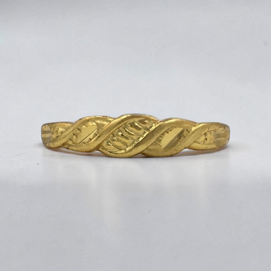 TWISTED BRAID GOLD LADIES RING