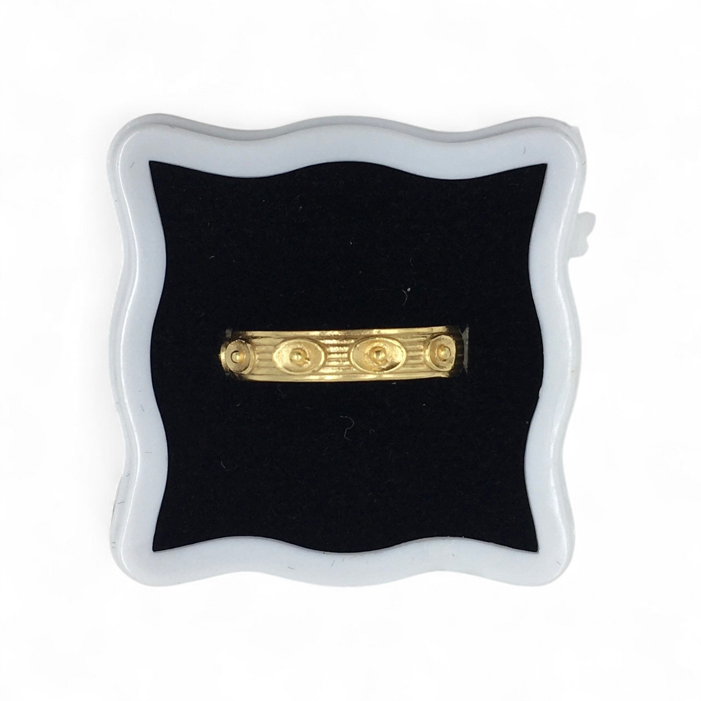 CLASSIC CIRCLE DETAIL GOLD PLATED LADIES RING