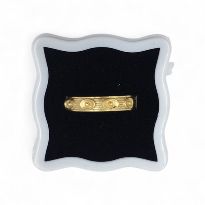 CLASSIC CIRCLE DETAIL GOLD PLATED LADIES RING