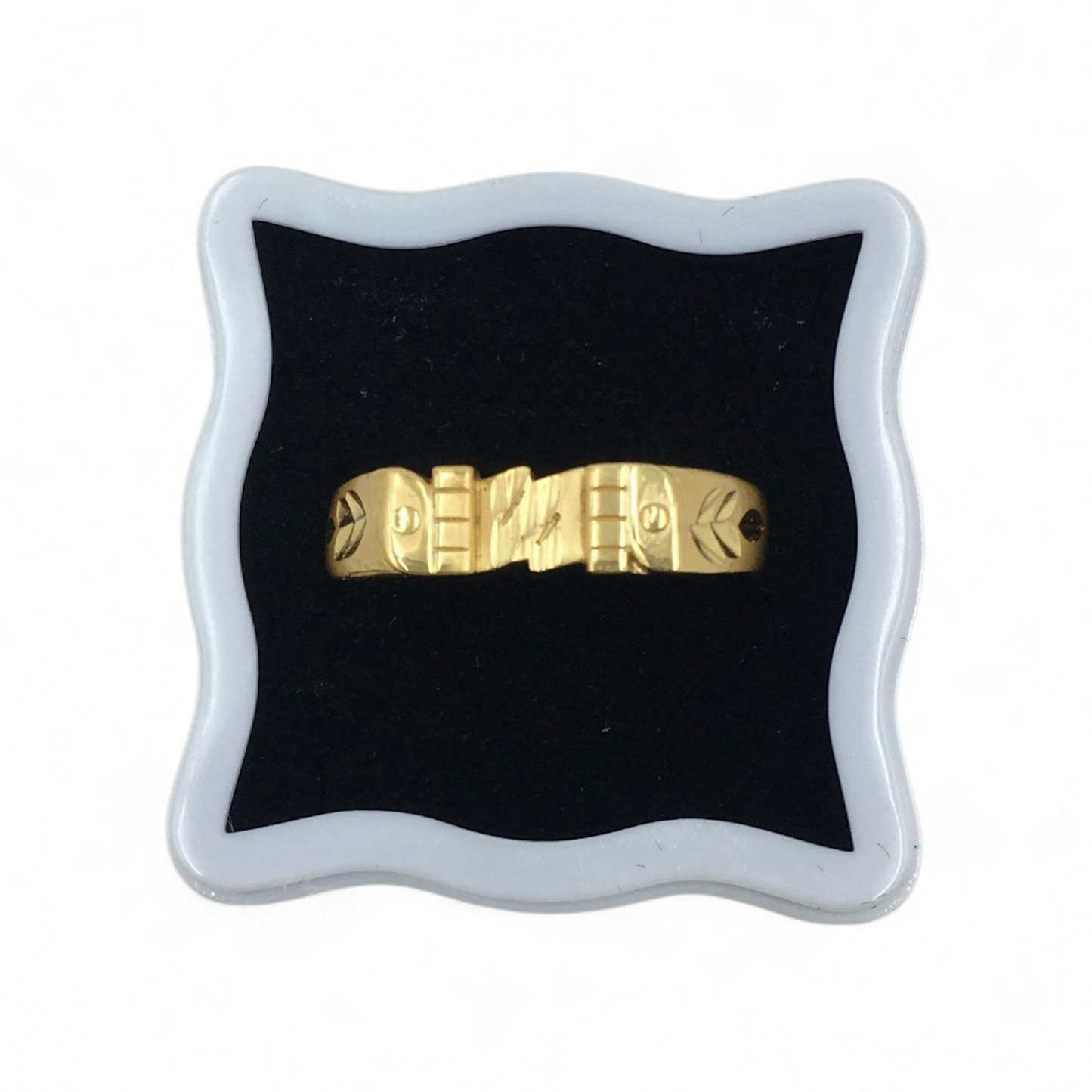 TEXTURED BAND GOLD LOOK MEN'S RING