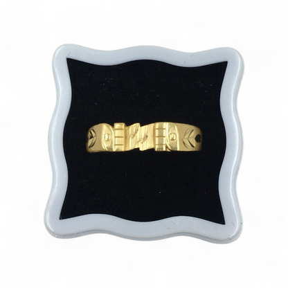 TEXTURED BAND GOLD LOOK MEN'S RING