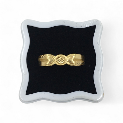 ROUND EMBLEM GOLD LOOK MEN'S RING