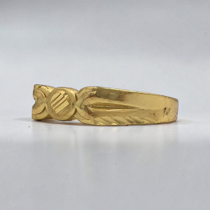 ROUND EMBLEM GOLD LOOK MEN'S RING