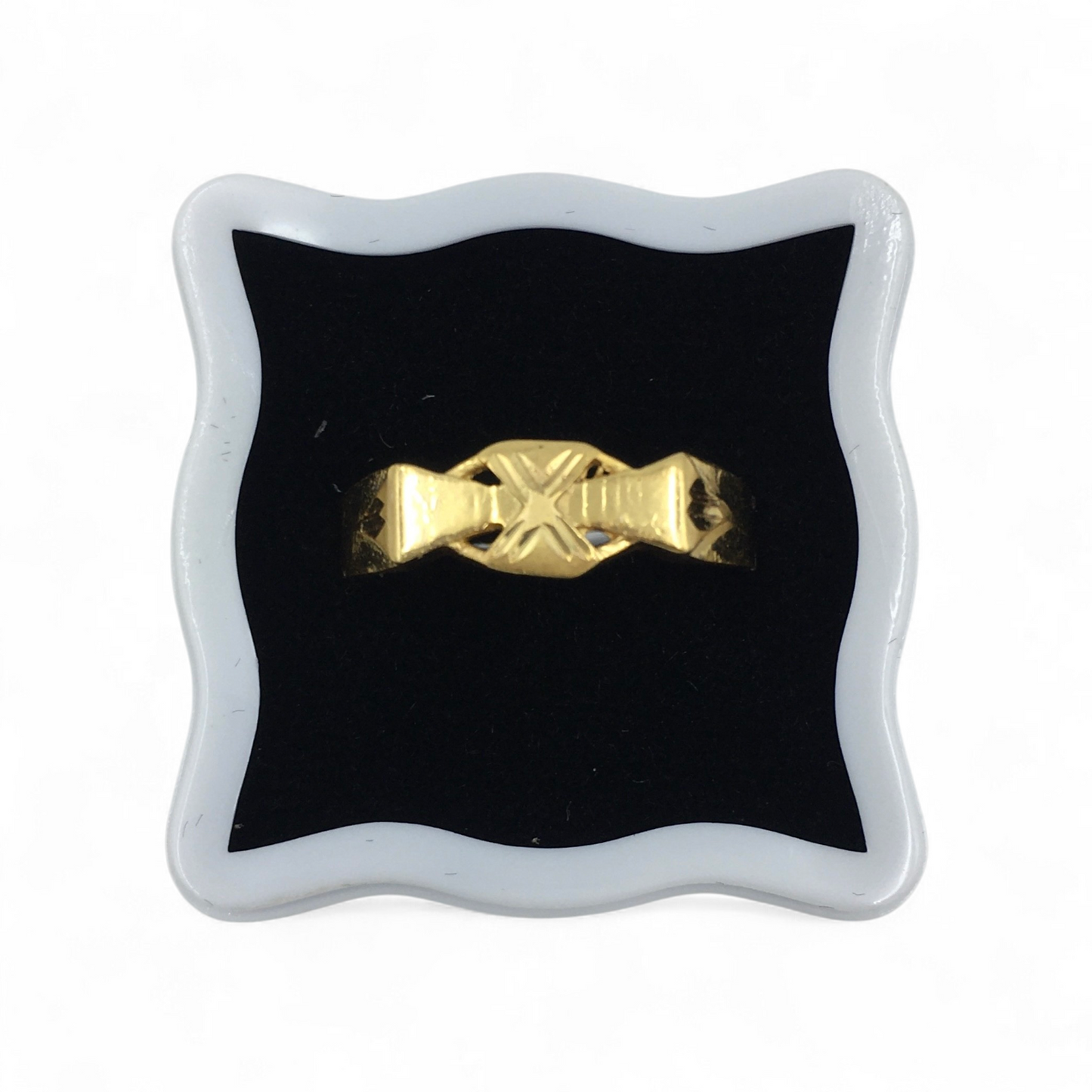 X-CROSS DESIGN GOLD LOOK MEN'S RING