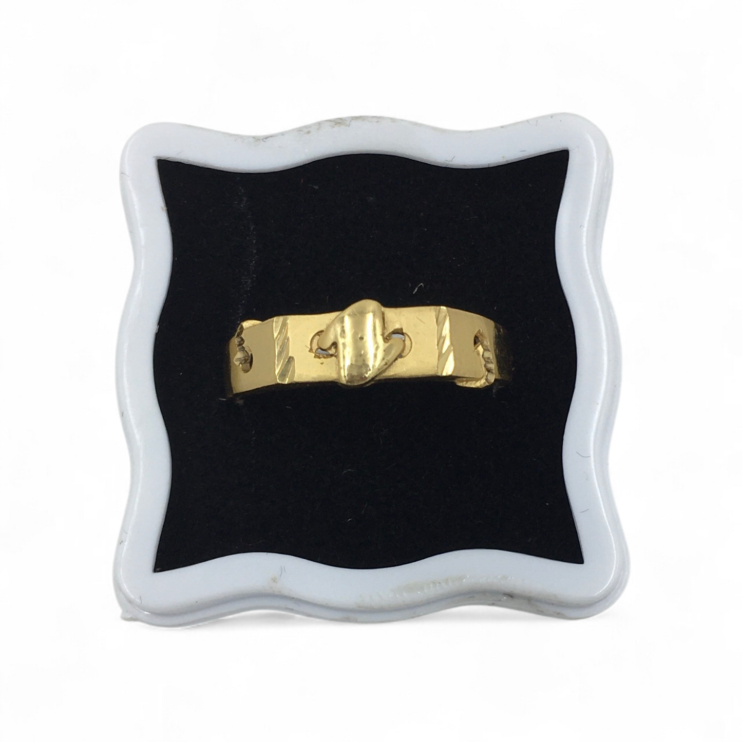 CLASSIC CENTER MOTIF GOLD LOOK MEN'S RING