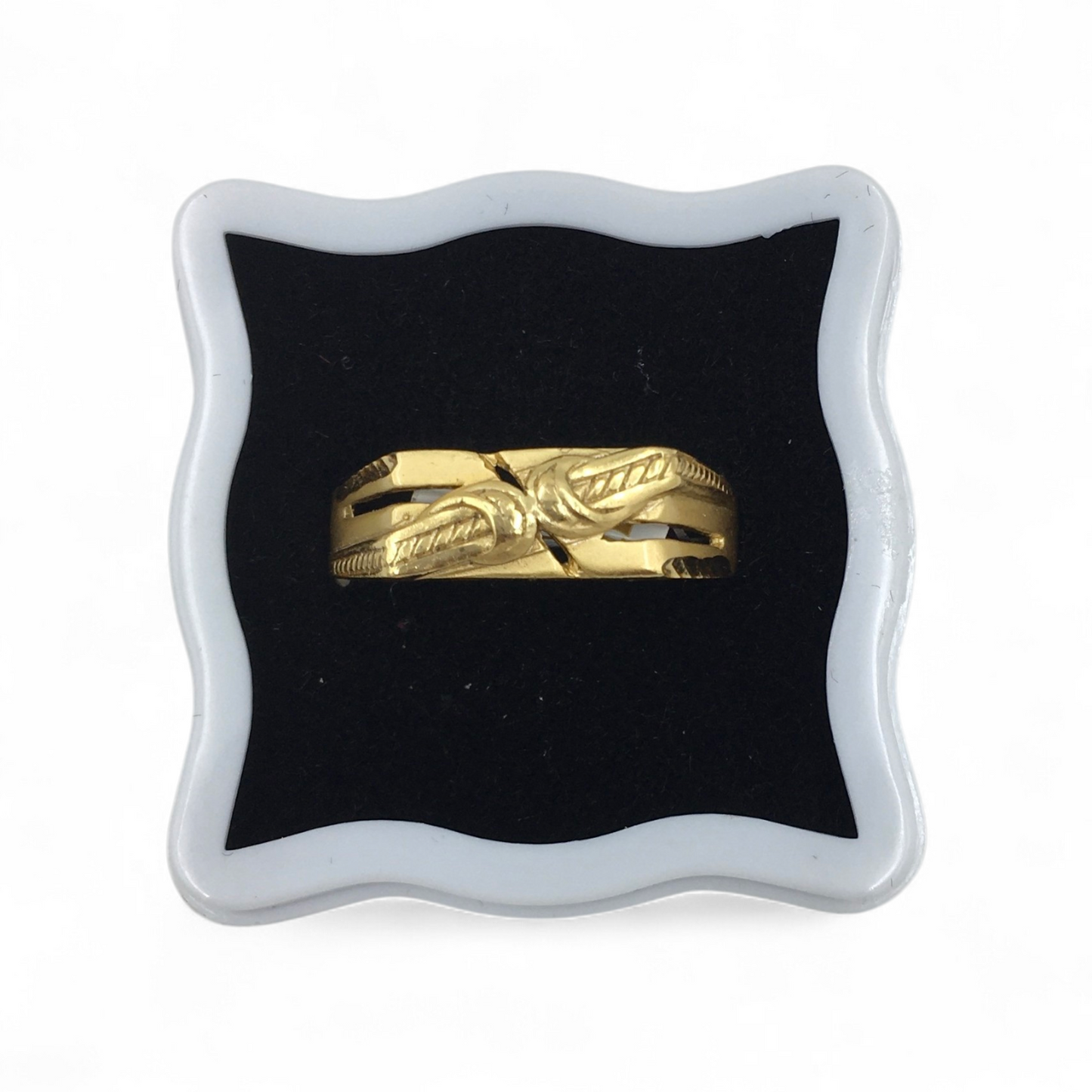 BRAIDED KNOT GOLD LOOK MEN'S RING