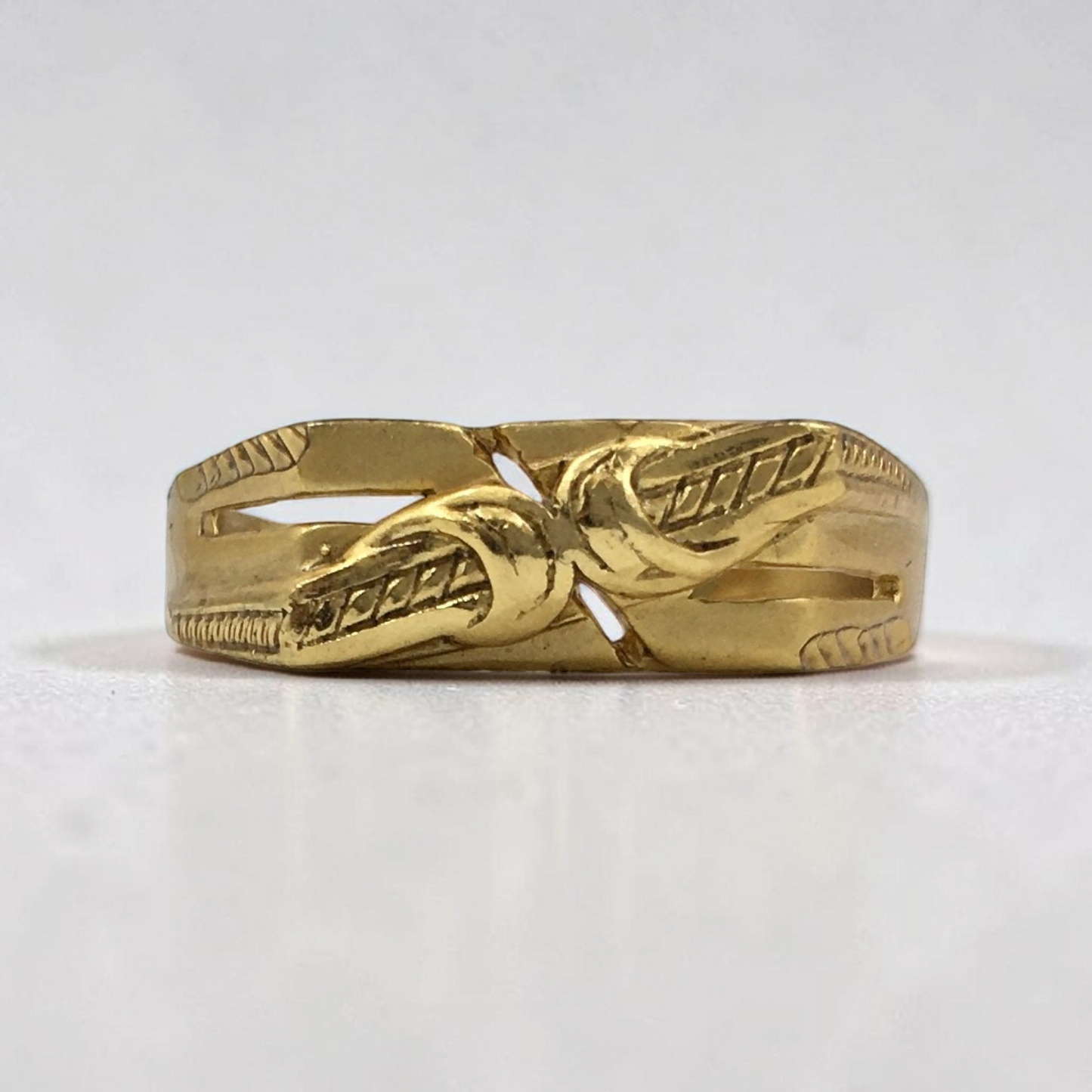 BRAIDED KNOT GOLD LOOK MEN'S RING