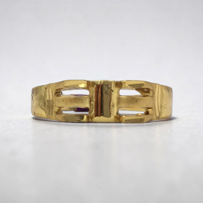 AURMEN URBAN GRID GOLD MEN'S RING