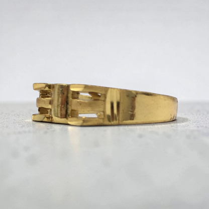 AURMEN URBAN GRID GOLD MEN'S RING