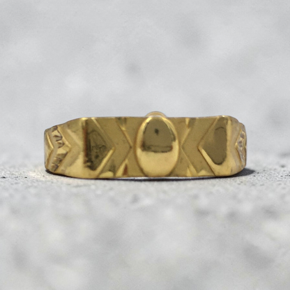 AURMEN CLASSIC CREST GOLD MEN'S RING