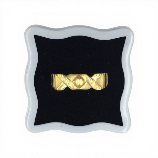 AURMEN TWISTED ROYAL GOLD MEN'S RING