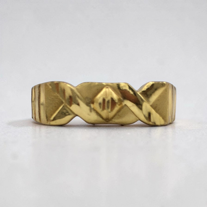 AURMEN TWISTED ROYAL GOLD MEN'S RING
