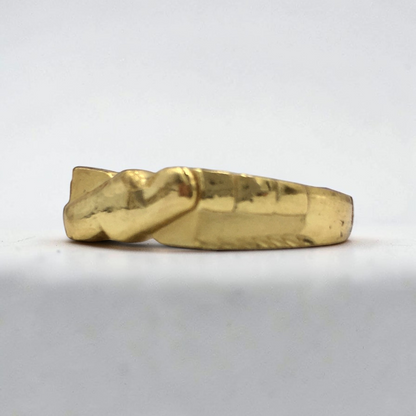 AURMEN KNOT EDGE GOLD MEN'S RING