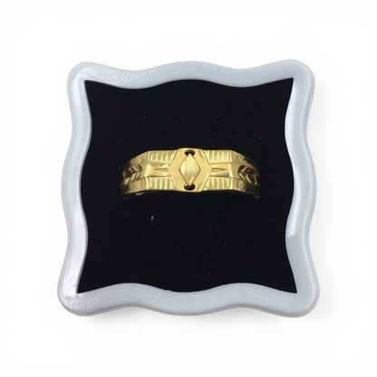 AURMEN ROYAL GEOMETRIC GOLD MEN'S RING