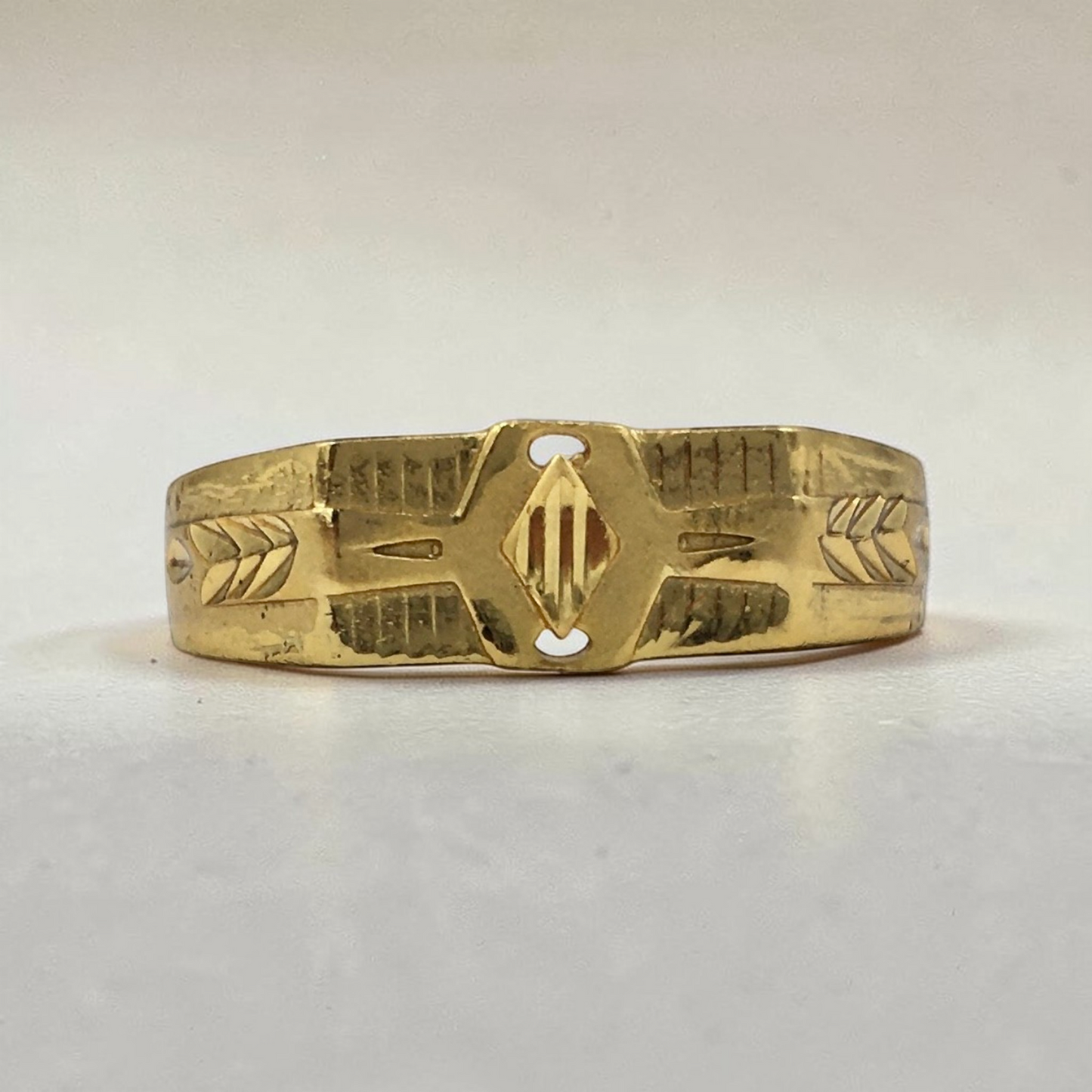 AURMEN ROYAL GEOMETRIC GOLD MEN'S RING