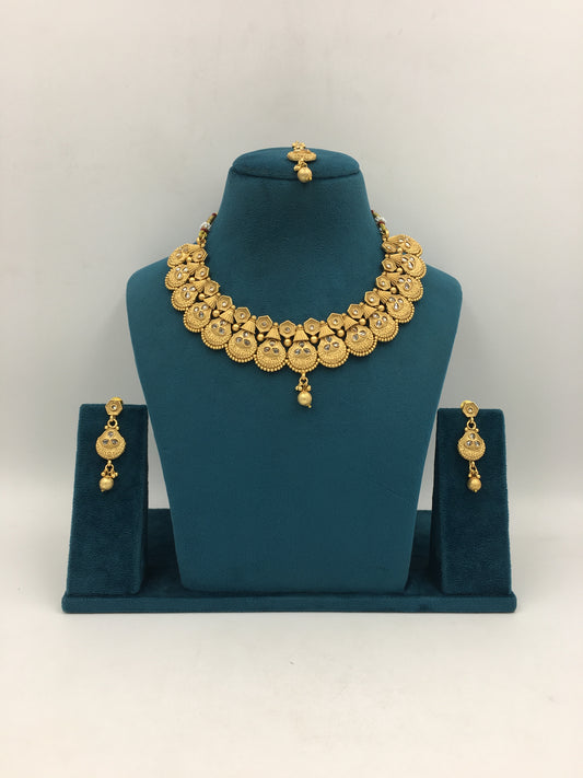 SHREEJA GLDEN NECKLACE SET