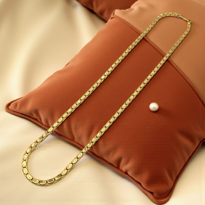 AURMEN OVAL HAMMERED LUXE 22 INCH MEN'S CHAIN