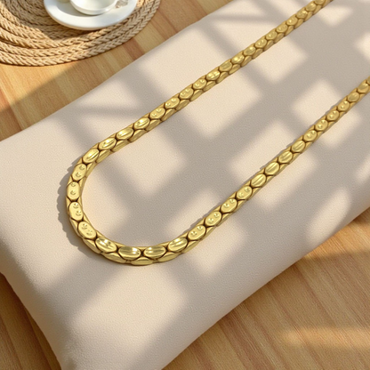 AURMEN OVAL HAMMERED LUXE 22 INCH MEN'S CHAIN