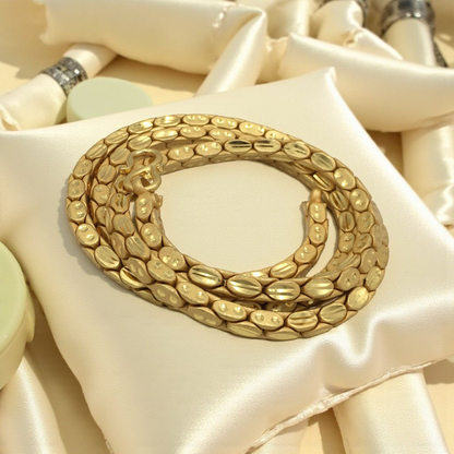 AURMEN OVAL HAMMERED LUXE 22 INCH MEN'S CHAIN