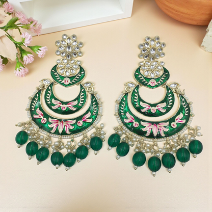 FESTIVE FLAIR KUNDAN DROPS CHANDBALI