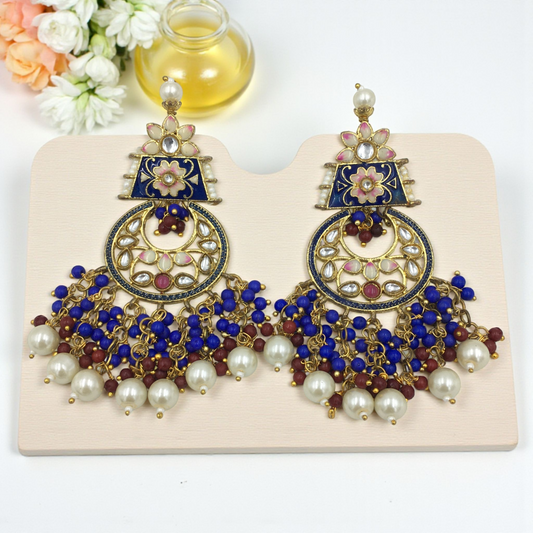 RANI GUL KUNDAN DROPS CHANDBALI