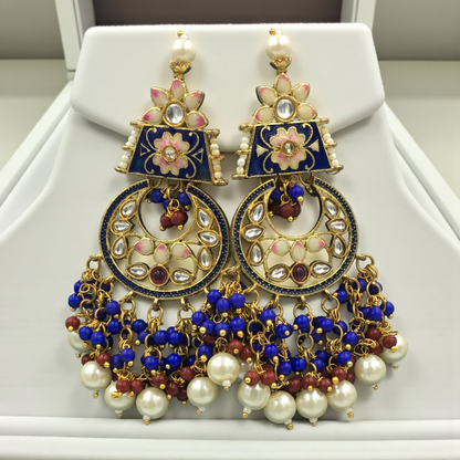 RANI GUL KUNDAN DROPS CHANDBALI