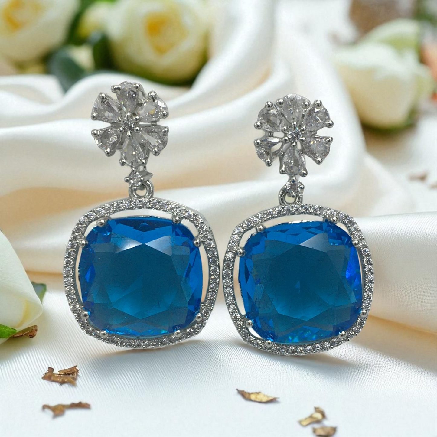 KIA AMERICAN DIAMOND LONG EARRINGS