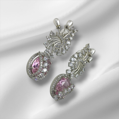 RIDHIMA  AMERICAN DIAMOND LONG EARRINGS