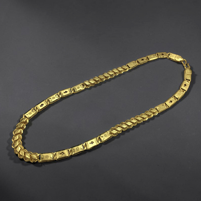 PREMIUM SQUARE LINK GOLD PLATED MEN'S CHAIN
