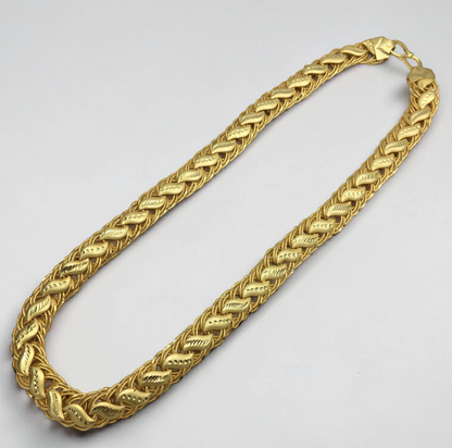 TITAN WEAVE GOLD FINISH MEN'S CHAIN