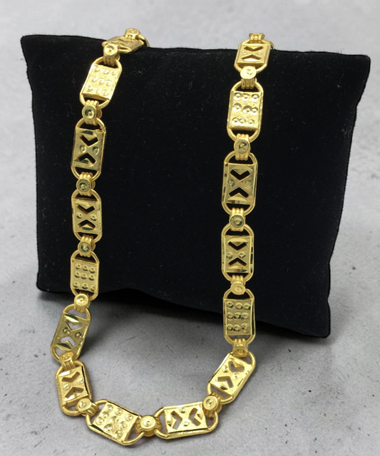 OBSIDIAN EDGE GOLD FINISH MEN'S CHAIN