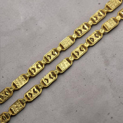 OBSIDIAN EDGE GOLD FINISH MEN'S CHAIN