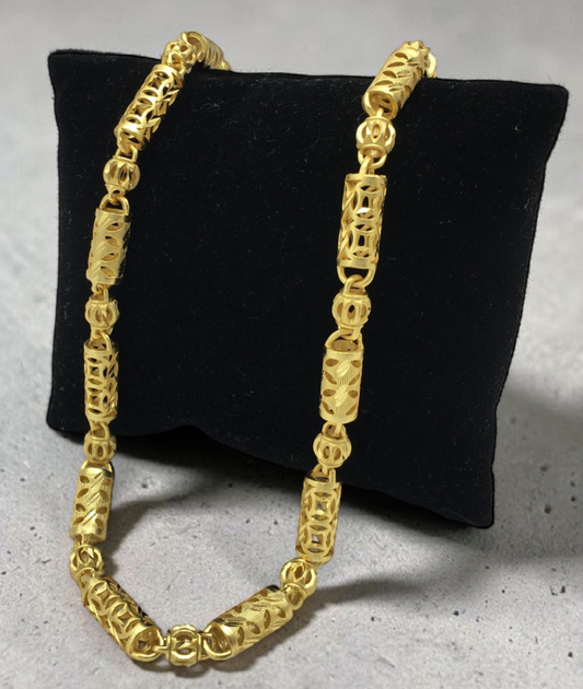 IMPERION BARREL GOLD FINISH MEN'S CHAIN