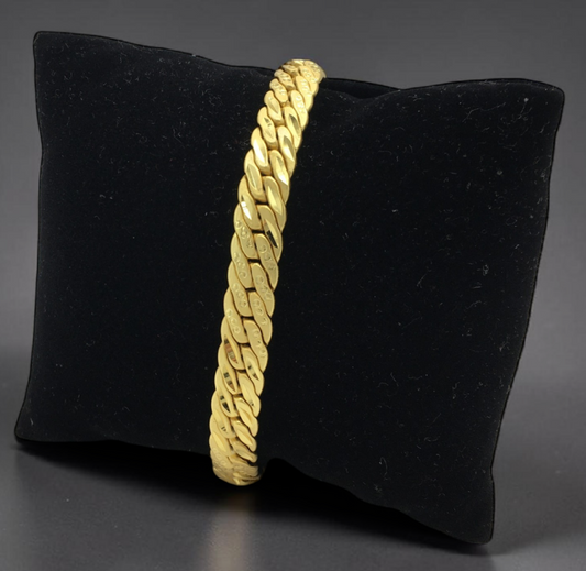 SLEEK GOLD POLISH CUBAN LINK MEN'S BRACELET