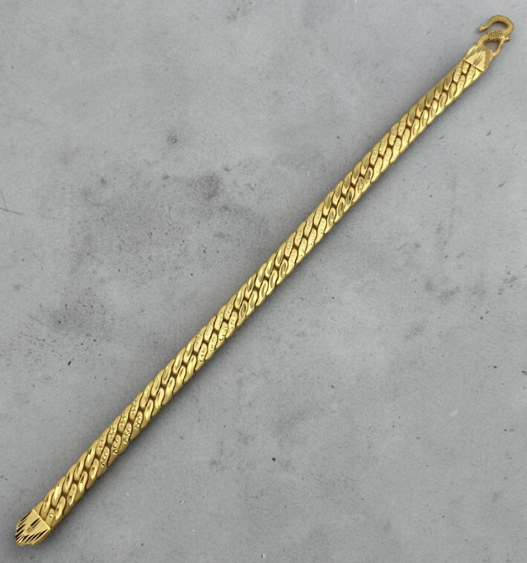 SLEEK GOLD POLISH CUBAN LINK MEN'S BRACELET
