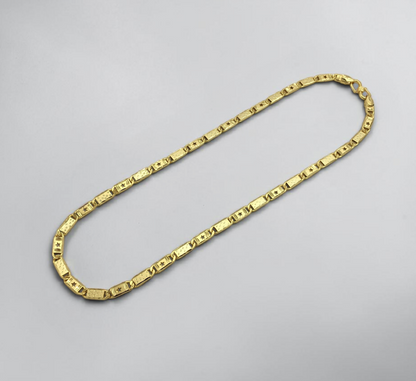 STAR ENGRAVED MEN’S GOLD CHAIN
