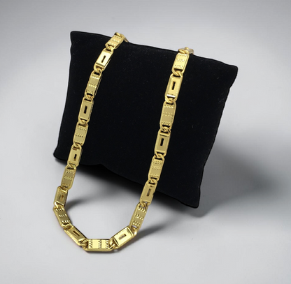 LINEAR TEXTURED GOLD MEN’S CHAIN