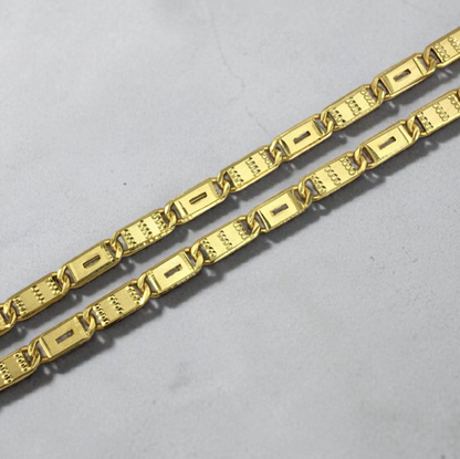 LINEAR TEXTURED GOLD MEN’S CHAIN
