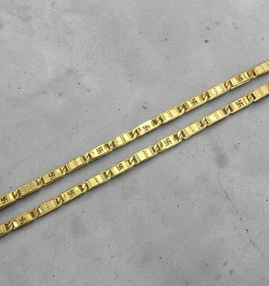 AUSPICIOUS SWASTIK ENGRAVED MEN’S GOLD CHAIN