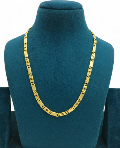 AUSPICIOUS SWASTIK ENGRAVED MEN’S GOLD CHAIN