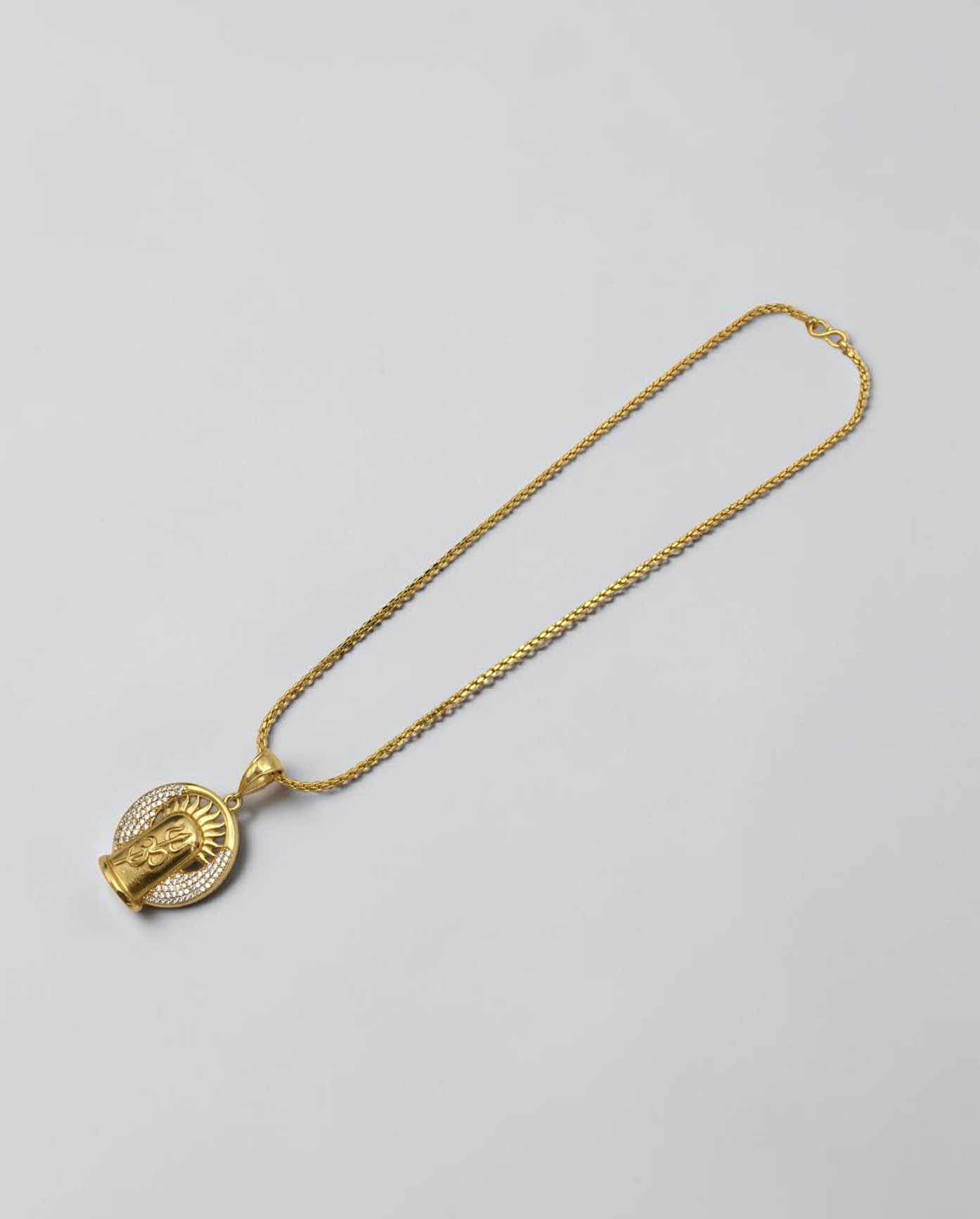 MAHADEV TRISHUL MICRO GOLD PLATED PENDANT CHAIN