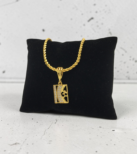 OM SYMBOL MICRO GOLD PLATED PENDANT CHAIN