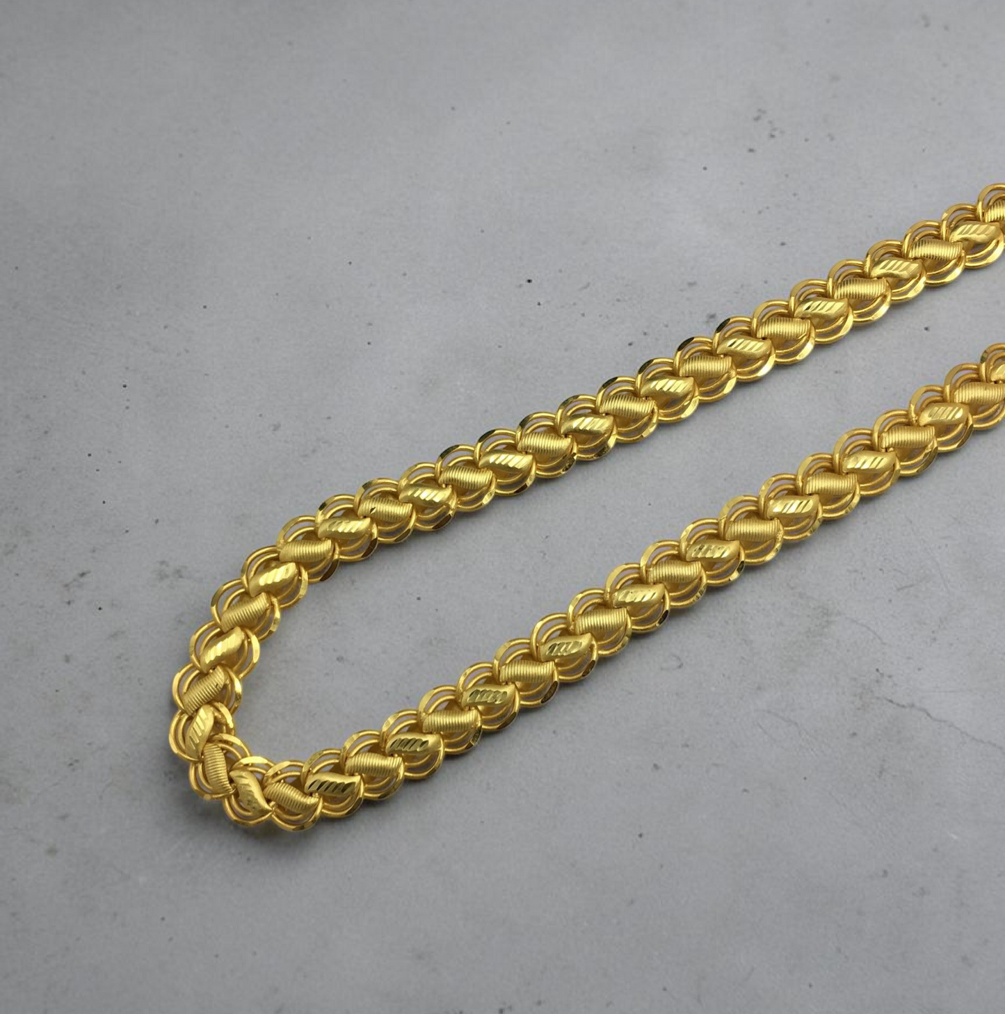 PREMIUM DOUBLE WEAVE MICRO GOLD MEN’S CHAIN