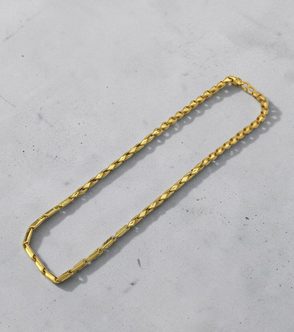 TWISTED LINK MICRO GOLD MEN’S CHAIN
